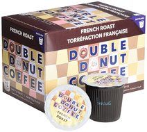 Double Donut French Roast Coffee, in Recyclable Single Serve Cups for Keurig K-Cup Brewers, 24 Count N8