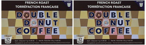 Double Donut French Roast Coffee, in Recyclable Single Serve Cups for Keurig K-Cup Brewers, 24 Count N10