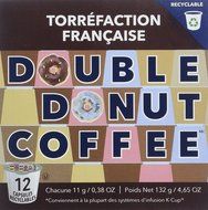Double Donut French Roast Coffee, in Recyclable Single Serve Cups for Keurig K-Cup Brewers, 24 Count N11