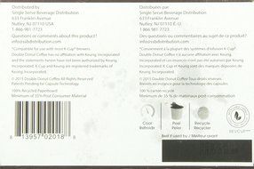 Double Donut French Roast Coffee, in Recyclable Single Serve Cups for Keurig K-Cup Brewers, 24 Count N14