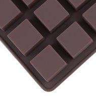 Edtoy 12 Square silicone molds chocolate cake mold jelly chocolate cake bakeware gray