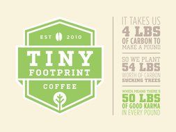 Tiny Footprint Coffee Organic Dark Roast Whole Bean Coffee, 3 Pound N4
