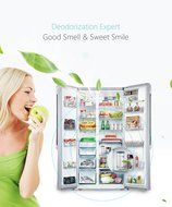 Wokesmart Refrigerator Deodorizer, Ionizer Air Purifier, Fridge Ionic Food Freshener Preserver, Waterproof Ozone... N7