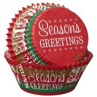 Seasons Greetings and Sharing Baking Cups - 75 Pack