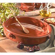 La Tienda Terra Cotta Cazuela Dish (15 Inch, 192 Oz/ 24 Cup Capacity)