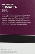 Starbucks Sumatra Dark Roast Coffee Keurig K-Cups, 16 Count N6