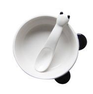 Wablo.T Panda/Rabit Cute PorcelainBake Bowl for Baby/Kid (Panda with Spoon) N4