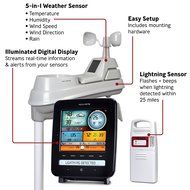 AcuRite 01022M Pro Weather Station with Lightning, Rain, Wind, Temperature, Humidity &amp; Weather Ticker