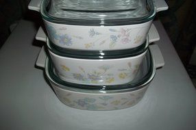 Corning Ware Pastel Bouquet 6 Piece Set N3