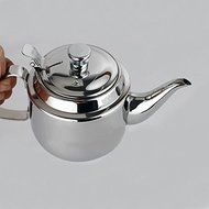 1400ml Coffee Kettle Induction Cooker Boil Water Kettle 304 Stainless Steel Tea Kettle with Strainer N5