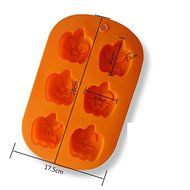 Fangfang 6 Cavity Pumpkin Faces Silicone Ice Cube Tray Molds Candy Mold Cake Mold Chocolate Mold