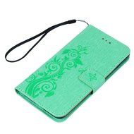 iPhone 7 Plus Case (5.5 inch) - Flip Folio Wallet Stand Case Embossed Cirrus PU Leather Case Shockproof Soft TPU...