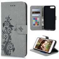 iPhone 7 Plus Case (5.5 inch) - Flip Folio Wallet Stand Case Embossed Cirrus PU Leather Case Shockproof Soft TPU... N5