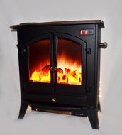 AKDY Electric Fireplace Heater Free standing Black W/Remote Control 20A1 N5