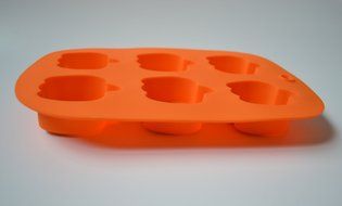 Nicer Halloween Pumpkin Soap Mould Handmade Silicone Cake Chocolate Baking Molds 6-cavity Tray Yellow