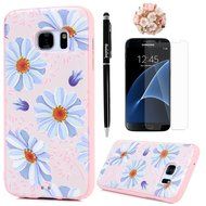 Badalink Galaxy S7 Case Shockproof Drop Protection Soft TPU Rubber Bumper Protective Back Cover Slim-Fit Flexible... N19