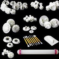 Sugarcraft Cake Decorating Plunger Cutter Fondant Cake Icing Mold Tool Set (46pcs) N6