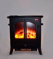 AKDY Electric Fireplace Heater Free standing Black W/Remote Control 20A1 N6