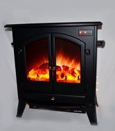 AKDY Electric Fireplace Heater Free standing Black W/Remote Control 20A1 N7