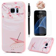 Badalink Galaxy S7 Case Shockproof Drop Protection Soft TPU Rubber Bumper Protective Back Cover Slim-Fit Flexible... N28