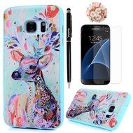 Badalink Galaxy S7 Case Shockproof Drop Protection Soft TPU Rubber Bumper Protective Back Cover Slim-Fit Flexible... N30