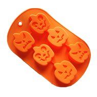 JLHua 6 Emoji Pumpkin Emothion Silicone Muffin Cups Handmade Soap Molds Biscuit Chocolate Ice Cake Baking Mold... N3