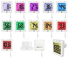 Ambient Weather WS-01T40WC Color Changing Wireless Temperature Night Light with Ambient Backlight with Additional... N7