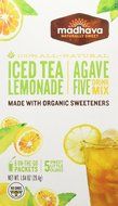Madhava Gluten Free AgaveFive Iced Tea Drink Mix, Lemonade, (Pack of 6) N3