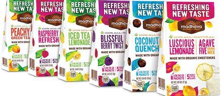 Madhava Gluten Free AgaveFive Iced Tea Drink Mix, Lemonade, (Pack of 6) N5