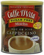 Caffe D'Vita Sugar Free Mocha Instant Cappuccino, 8.5-Ounce Canisters (Pack of 6) N3