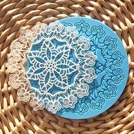 BST Cake Pan Snowflake Silicone Baking Mold, Mold size 5*5 inch, Finished Lace Size 4*4 inch