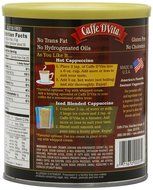 Caffe D'Vita Sugar Free Mocha Instant Cappuccino, 8.5-Ounce Canisters (Pack of 6) N8