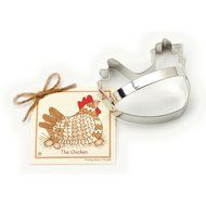 Chicken Cookie and Fondant Cutter - Ann Clark - 4.5 Inches - US Tin Plated Steel N2