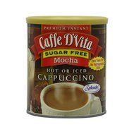 Caffe D'Vita Sugar Free Mocha Instant Cappuccino, 8.5-Ounce Canisters (Pack of 6) N10