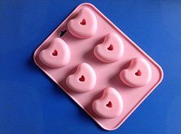 Lariy 1pcs 6 Holes Small Love Silicone Cake/Pudding/Chocolate Baking Pan DIY mold N3