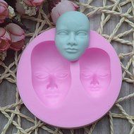 &quot;Human Face Silicone Fondant Mold Chocolate Polymer Clay Mould&quot; shopping