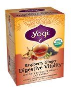Yogi Tea Raspberry Ginger Digestive Vitality, 16 Count (Pack of 6) N3