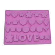 Baking Cake Mold Silicone Mold For Microwave, Love Shaped Ice Cube Mold
