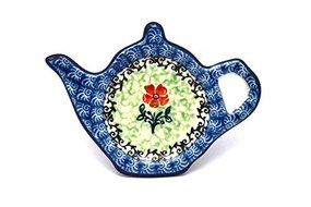 Polish Pottery Tea Bag Holder - Maraschino