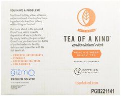 Tea of a Kind Black Tea, Peach Ginger, 16 Ounce (Pack of 12)