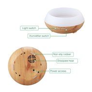 Aromatherapy Essential Oil Diffuser,400ml Ultrasonic Diffuser Humidifier Wood Grain N2