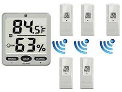 Ambient Weather WS-07 Big Digit 8-Channel Wireless Thermo-Hygrometer