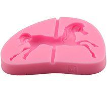 Mr.S Shop 3D Carousel Horse Silicone Mold Fondant Soap Cake Chocolate Mold Cake Decorating Tools N3