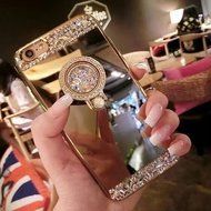 iPhone 7 Plus Glass Mirror Silver Case-Auroralove Luxury Bling Diamond Makeup Case Soft Slim Glass Mirror Case... N2