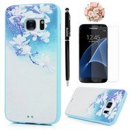 Badalink Galaxy S7 Case Shockproof Drop Protection Soft TPU Rubber Bumper Protective Back Cover Slim-Fit Flexible... N40