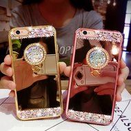 iPhone 7 Plus Glass Mirror Silver Case-Auroralove Luxury Bling Diamond Makeup Case Soft Slim Glass Mirror Case... N3