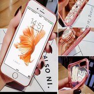 iPhone 7 Plus Glass Mirror Silver Case-Auroralove Luxury Bling Diamond Makeup Case Soft Slim Glass Mirror Case... N5