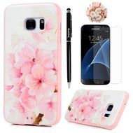 Badalink Galaxy S7 Case Shockproof Drop Protection Soft TPU Rubber Bumper Protective Back Cover Slim-Fit Flexible... N46
