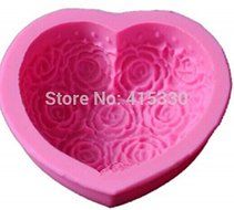 Thick Silicone Rose Flower Heart Soap Candle Cake Chocolate Mold Mould