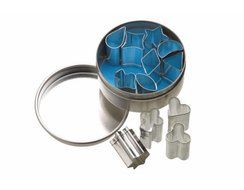 KitchenCraft Set of 12 Mini Shaped Metal Cookie Cutters CUTMINI